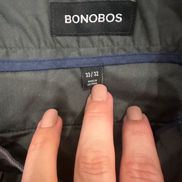 Bonobos Friday Tailored Cotton Chino Pants 33x32 Grey - Picture 4 of 8